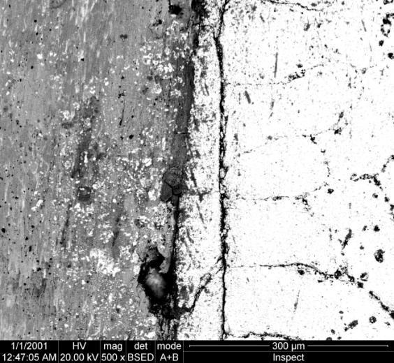 Crack formation in tungsten carbide